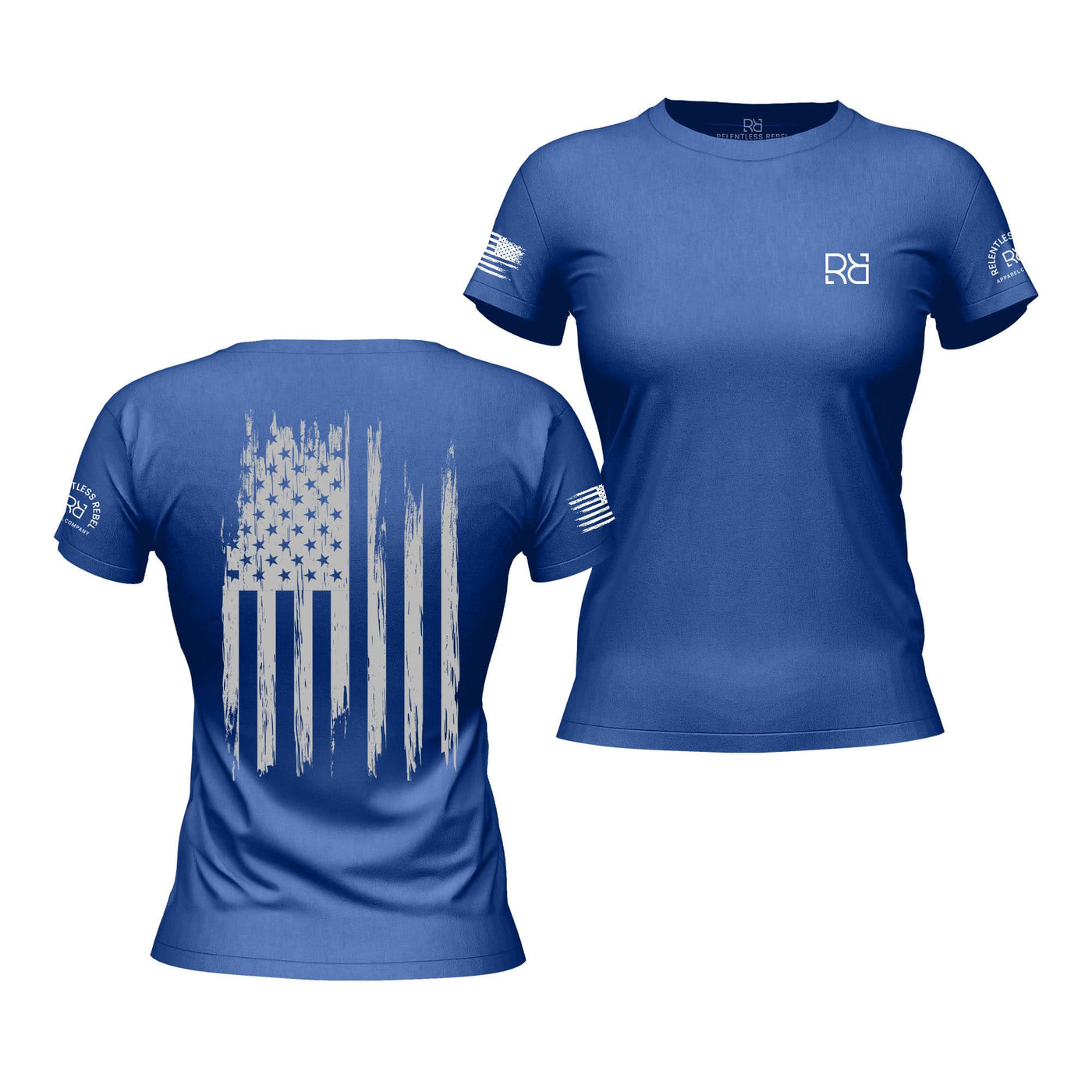 Rebel Blue Rebel Patriot Flag Women's Tee