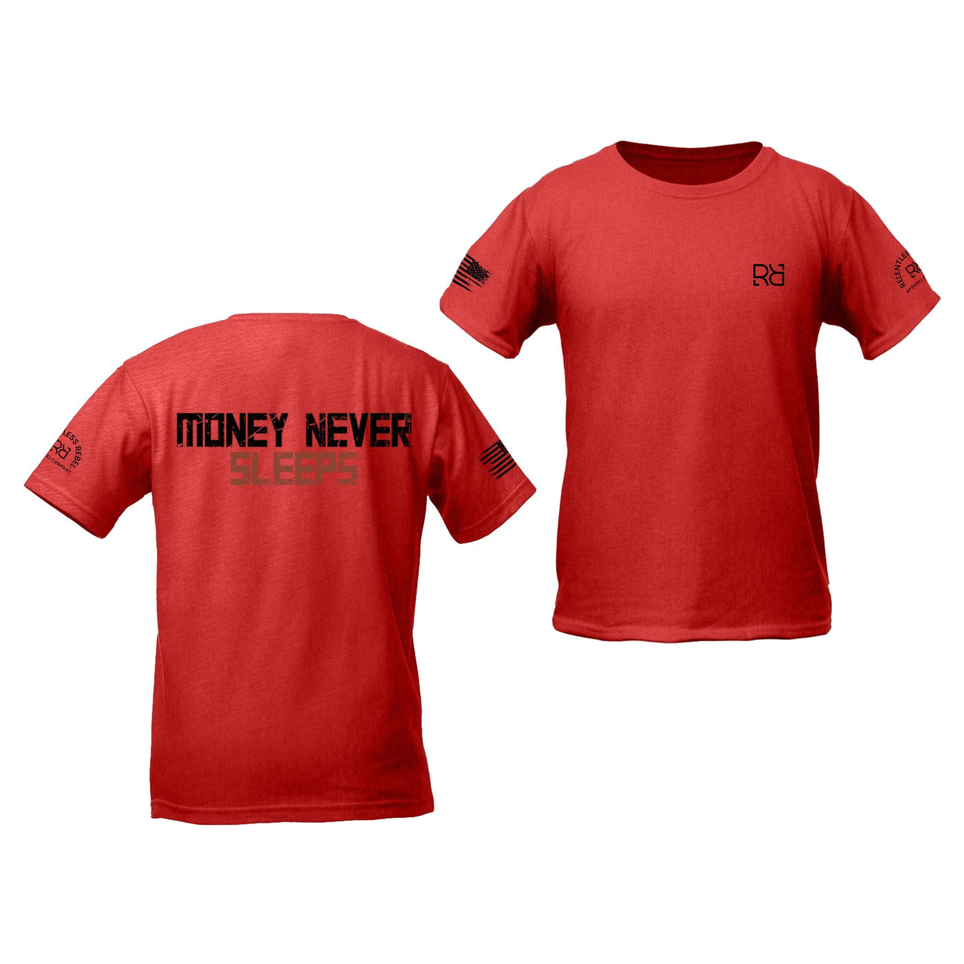 Rebel Red Money Never Sleeps Youth Tee