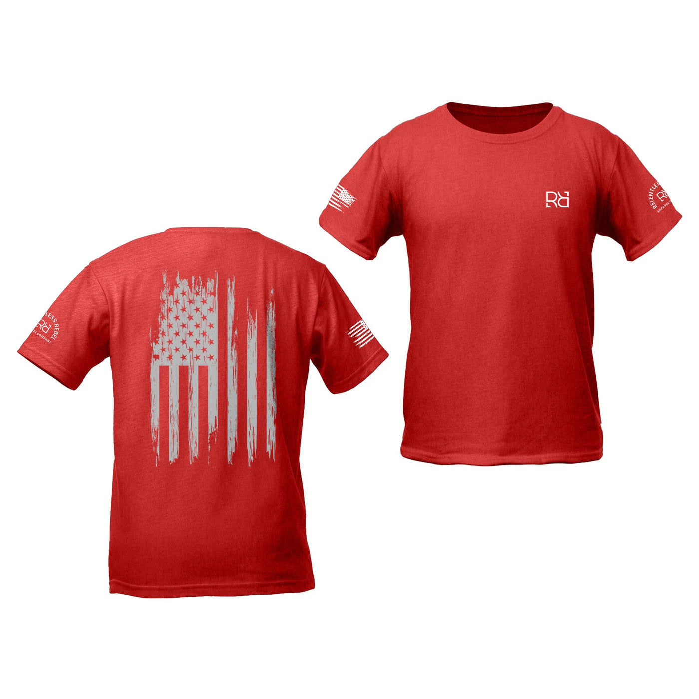 Rebel Red Rebel Patriot Flag Youth Tee