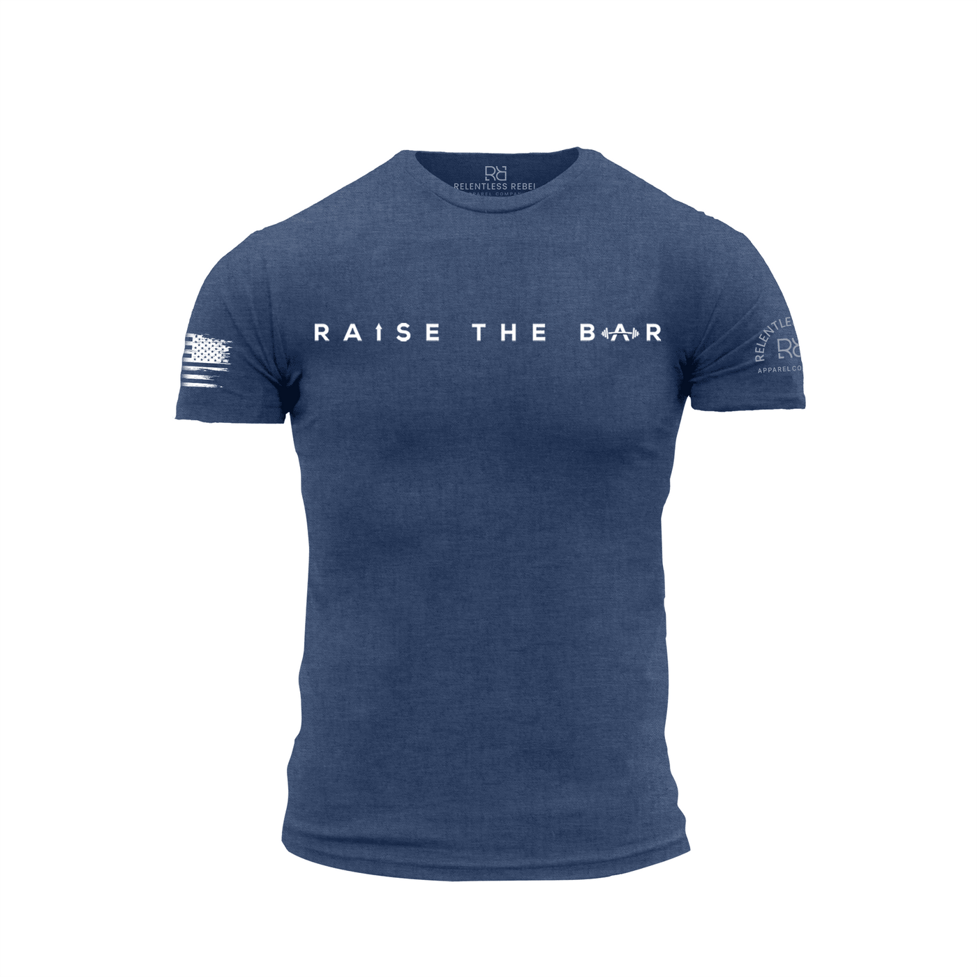 Rebel Blue Men's Raise the Bar Front Design Tee