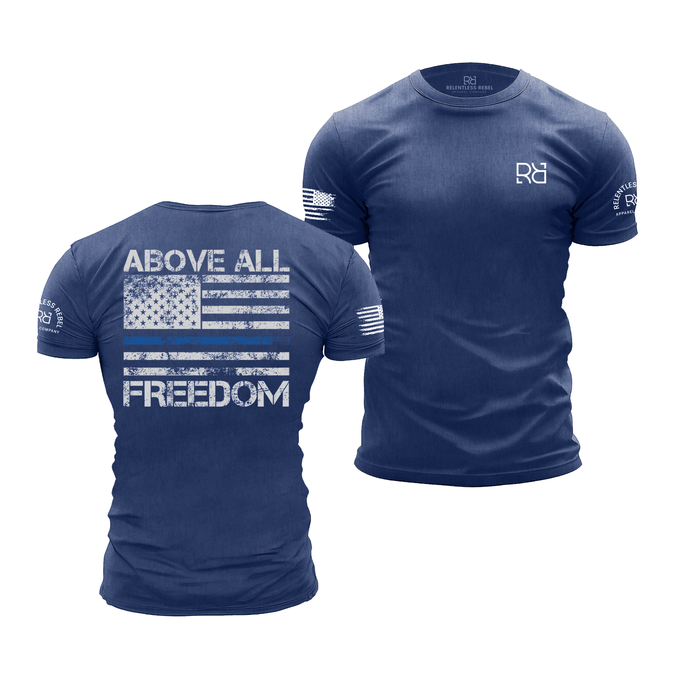 Above All Freedom Rebel Blue Men's Tee