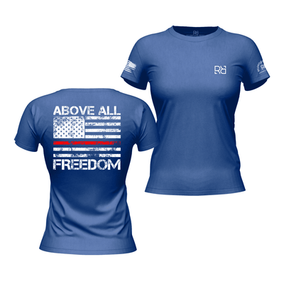 Above All Freedom Rebel Blue Women's Tee