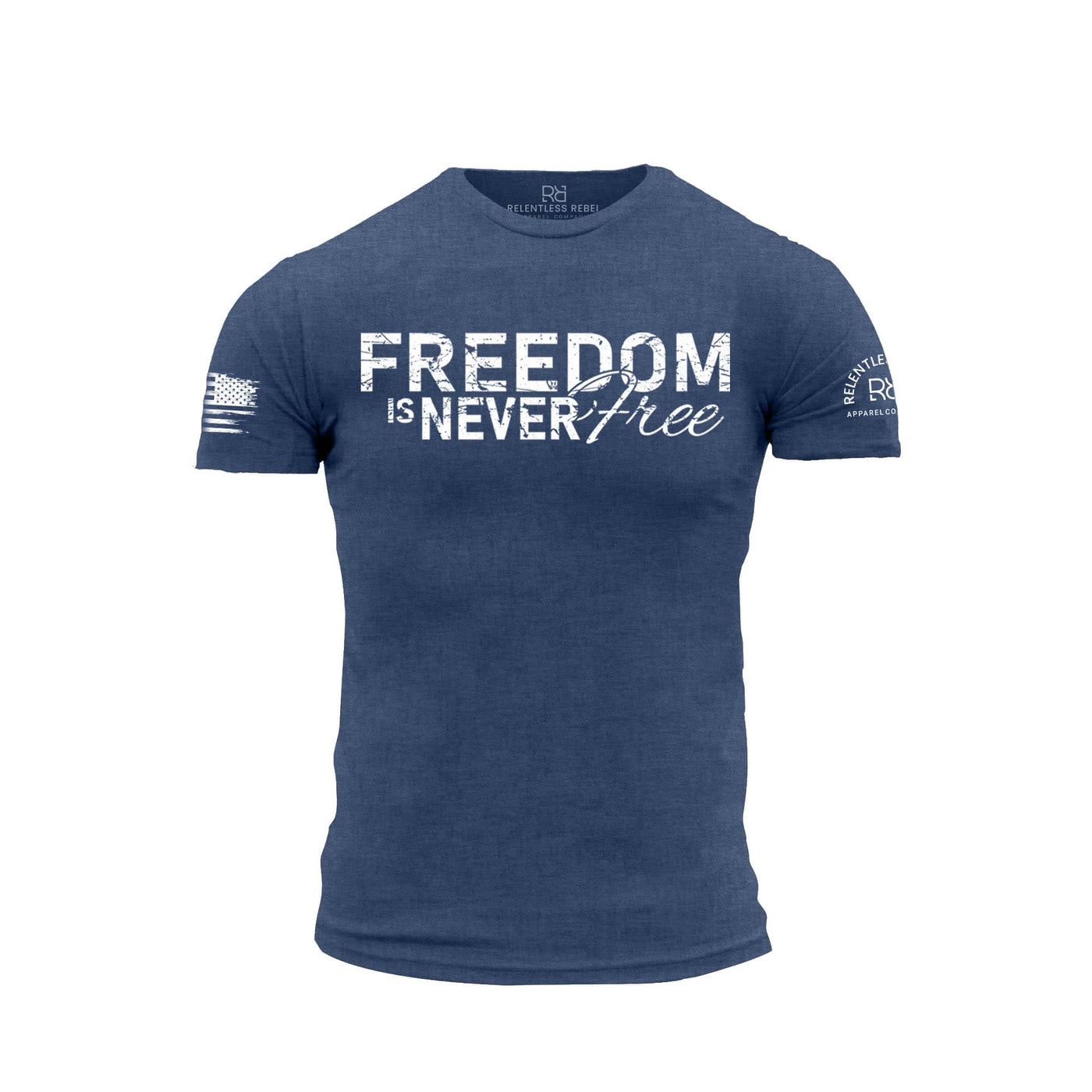 Freedom is Never Free Rebel Blue Men's Tee