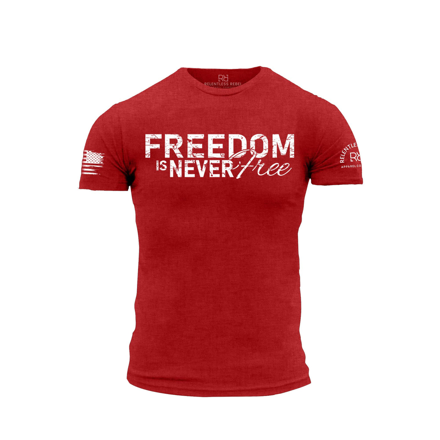 Freedom is Never Free Rebel Red Men's Tee