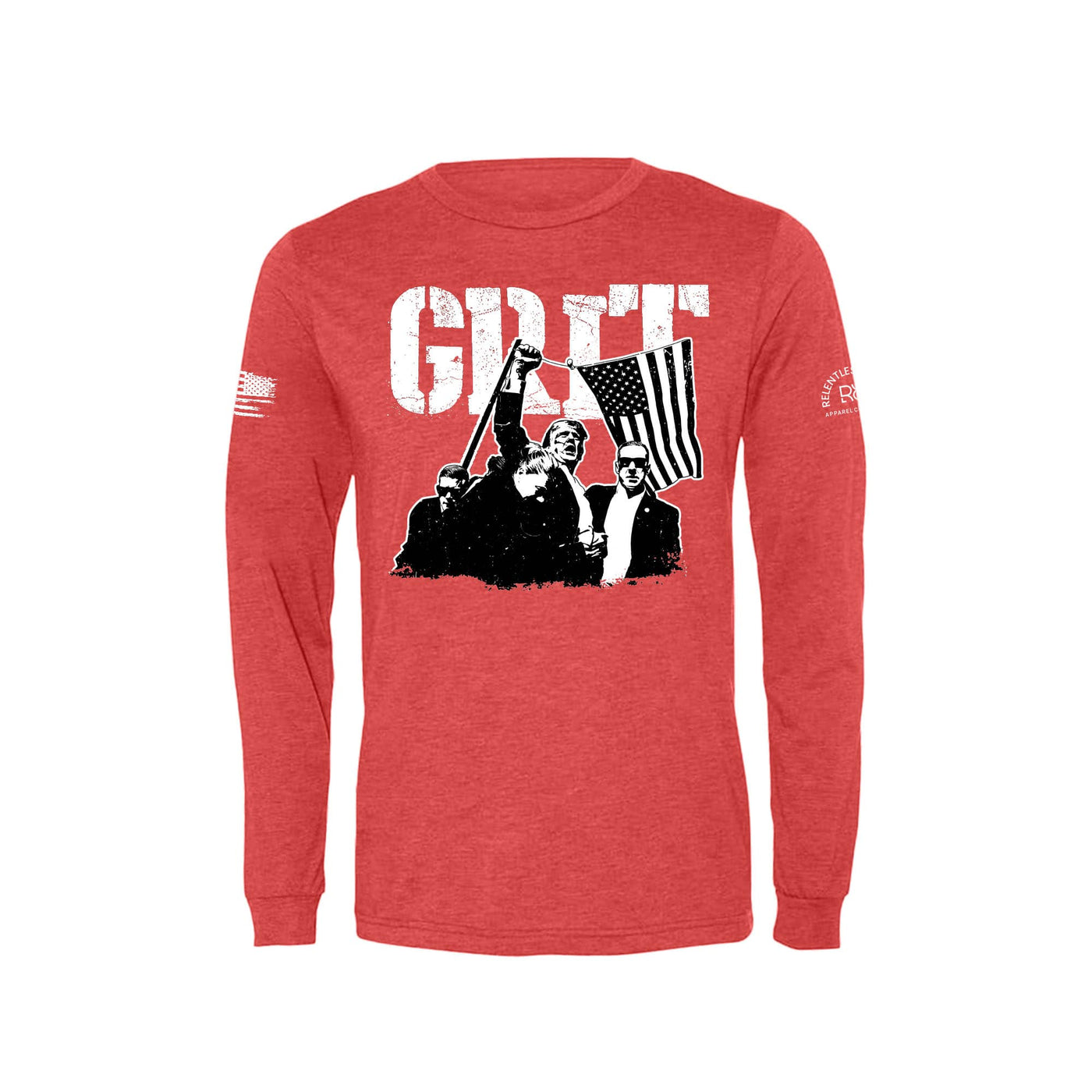 Red GRIT DJT Men's Long Sleeve