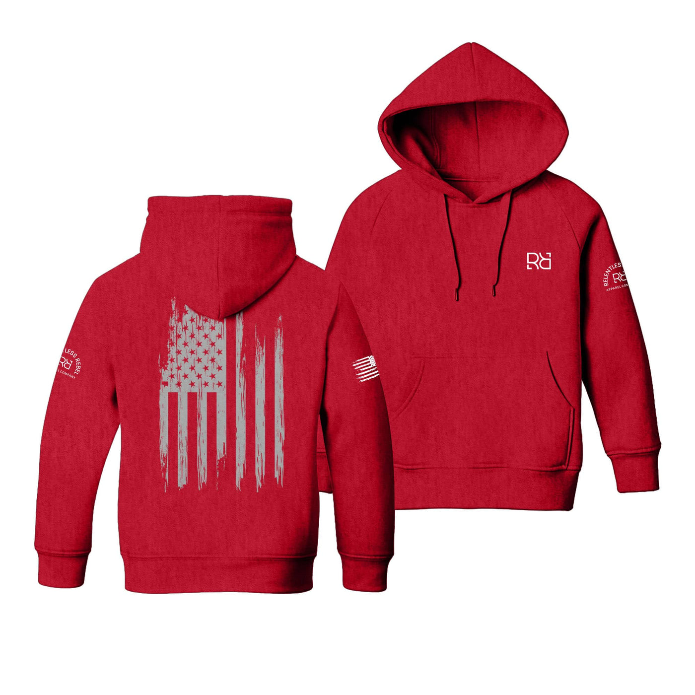 Red Rebel Patriot Flag Youth Hoodie