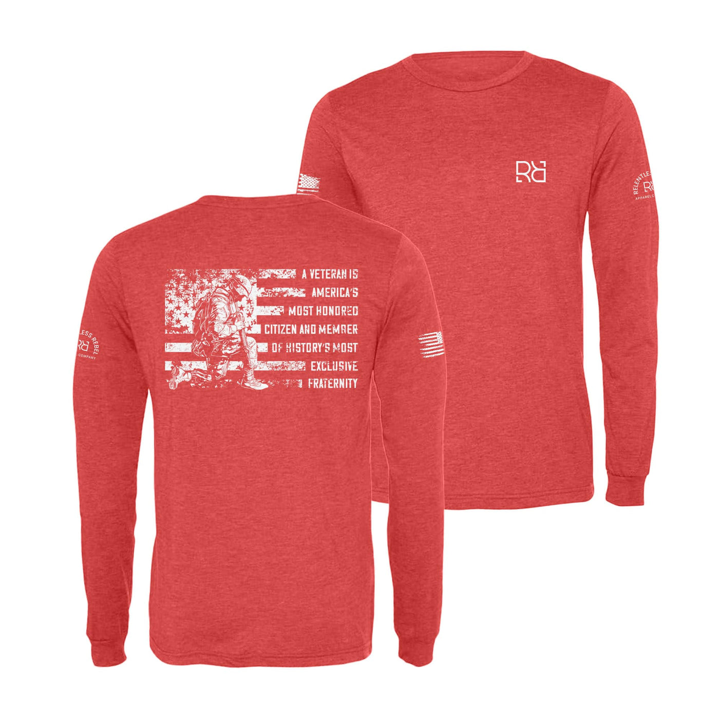 Red A Veteran Men's Long Sleeve