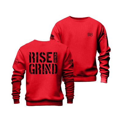 Red Rise and Grind Crew Neck Sweatshirt