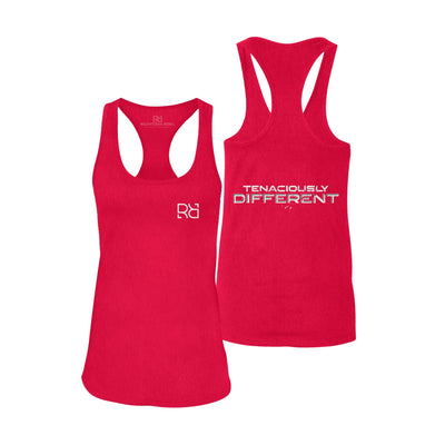 Red Tenaciously Different Racerback Tank