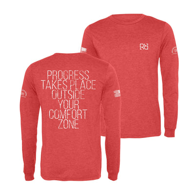 Red Progress Takes Place... Men's Long Sleeve