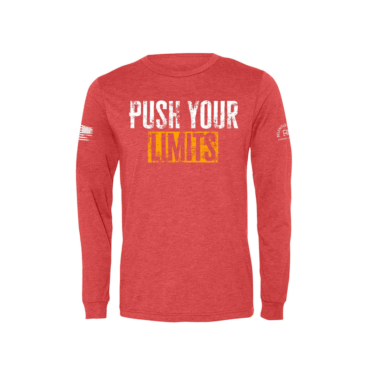 Red Push Your Limits Men's Long Sleeve Tee