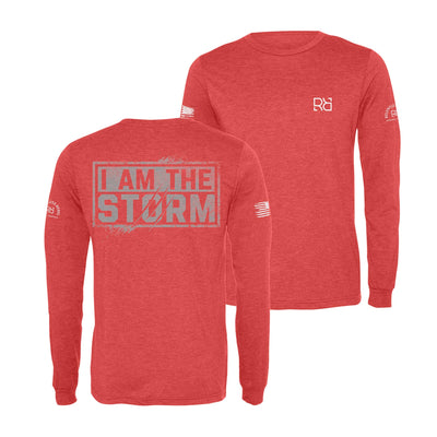 Red I Am The Storm Long Sleeve Shirt