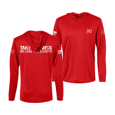 Red Take the Risk or Lose the Chance Men's Long Sleeve Dry Fit