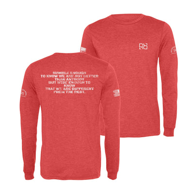 Red Humble Enough to Know Men's Long Sleeve