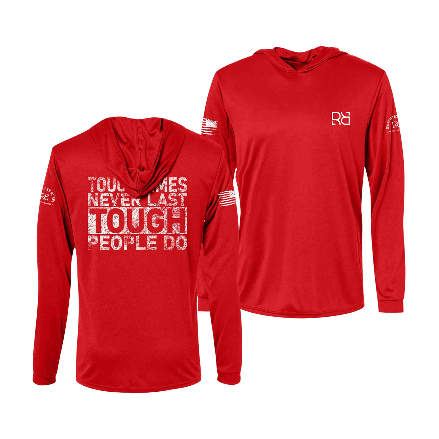 Red Tough Times Never Last... Men's Long Sleeve Dry Fit