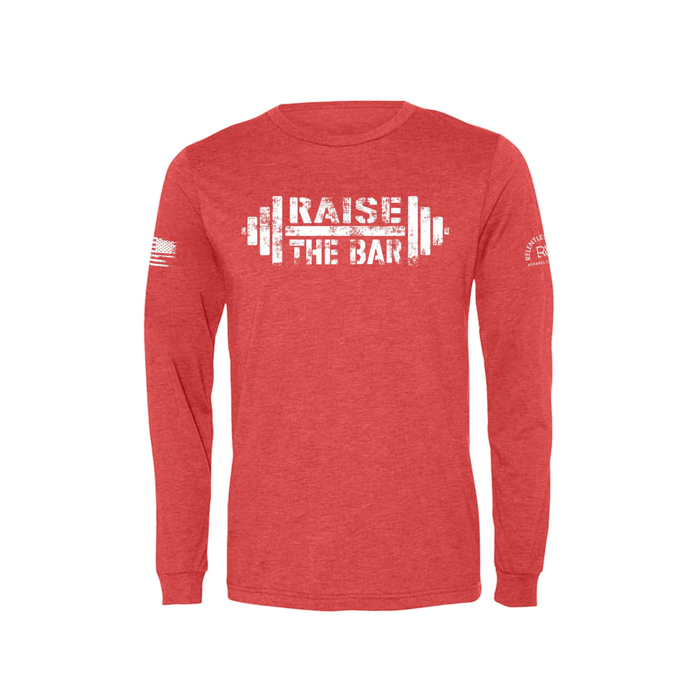 Red Raise the Bar Men's Long Sleeve Tee