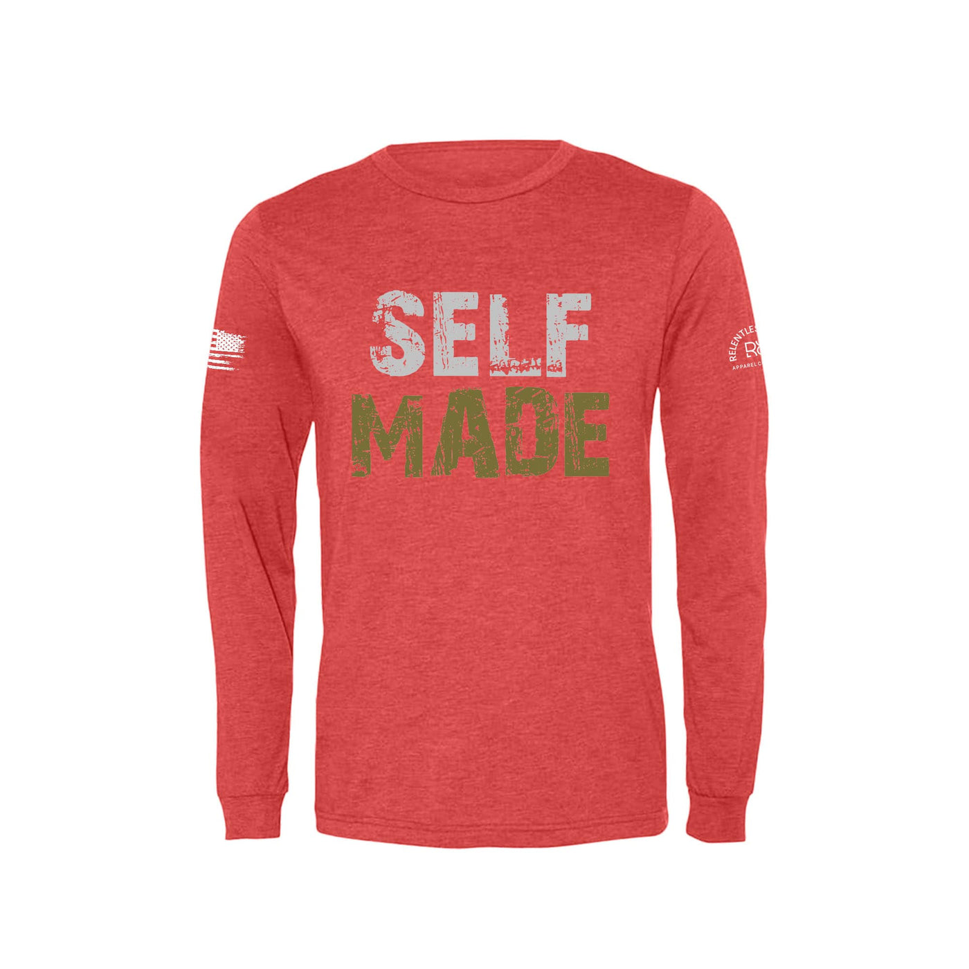 Red Self Made Men's Long Sleeve Tee