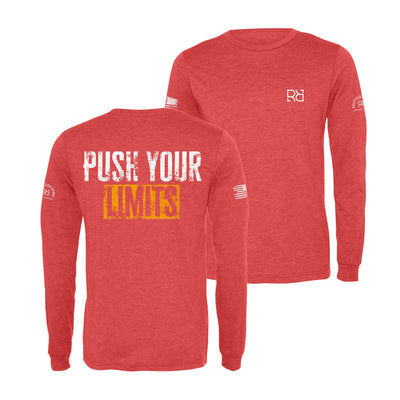 Red Push Your Limits Men's Long Sleeve