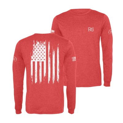 Red Rebel Patriot Flag Long Sleeve Shirt