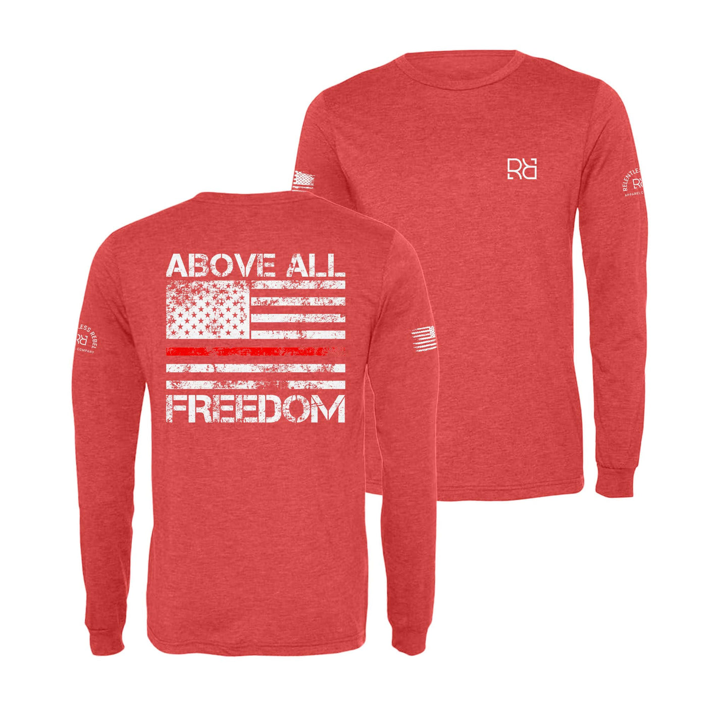 Red Above All Freedom Men's Long Sleeve