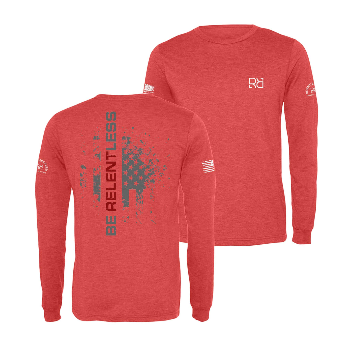 Red Be Relentless Men's Dri Fit Long Sleeve