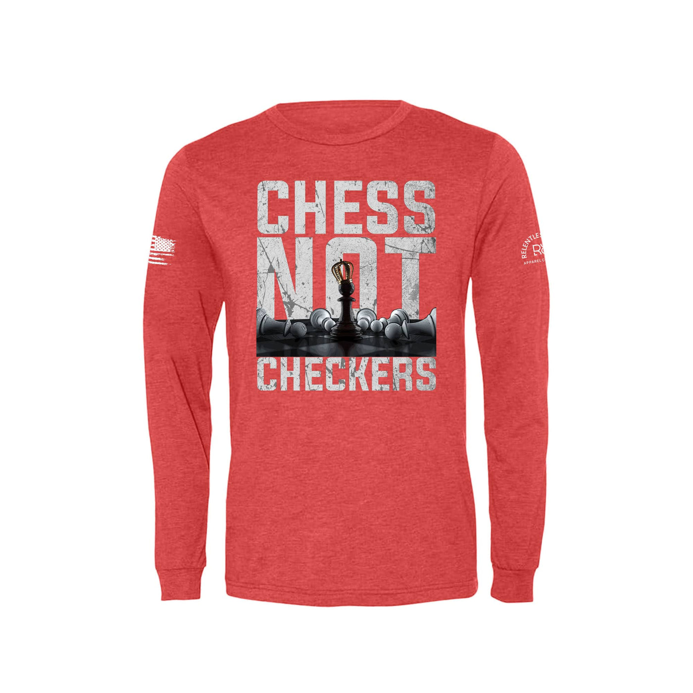 Red Chess Not Checkers Men's Long Sleeve Tee