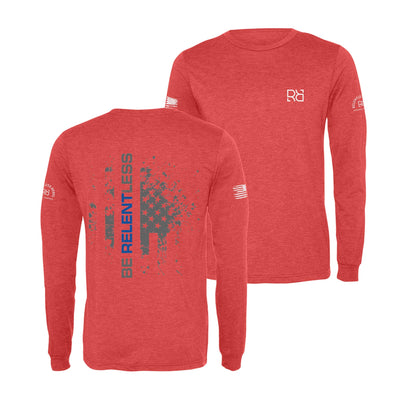 Red Be Relentless Law Enforcement Edition Men's Long Sleeve