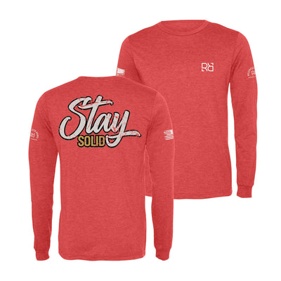 Red Stay Solid Men's Long Sleeve