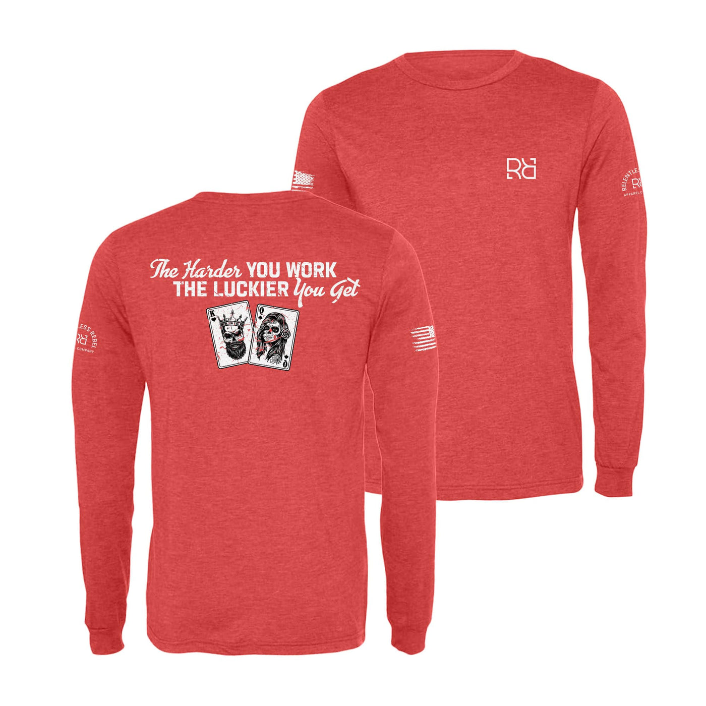 Red The Harder You Work Men's Long Sleeve