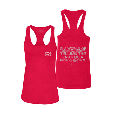 Red In A World of Universal Deceit Women's Racerback Tank