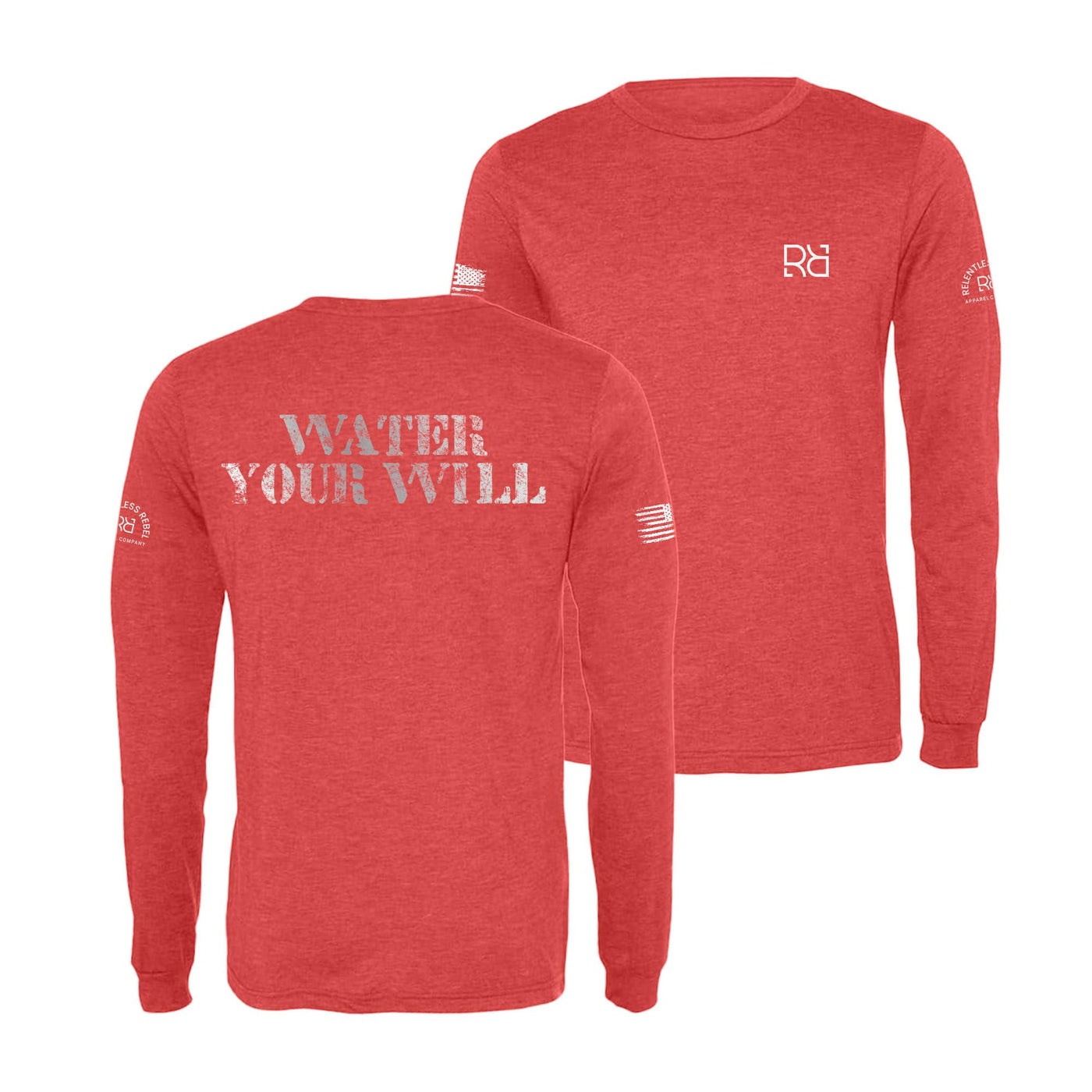 Red Water Your Will Men's Long Sleeve