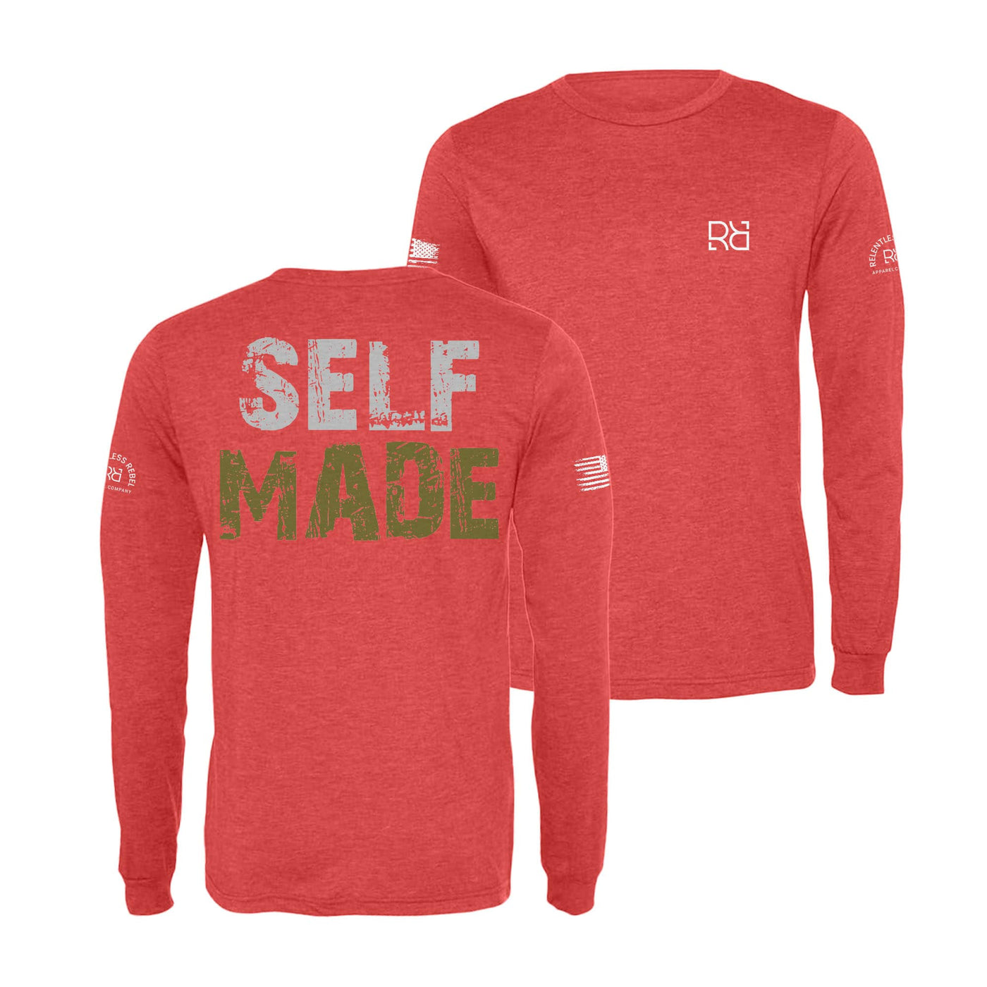 Red Self Made Men's Dri Fit Long Sleeve