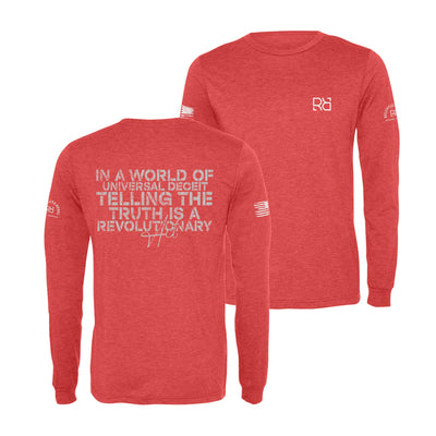 Red In A World of Universal Deceit Men's Long Sleeve