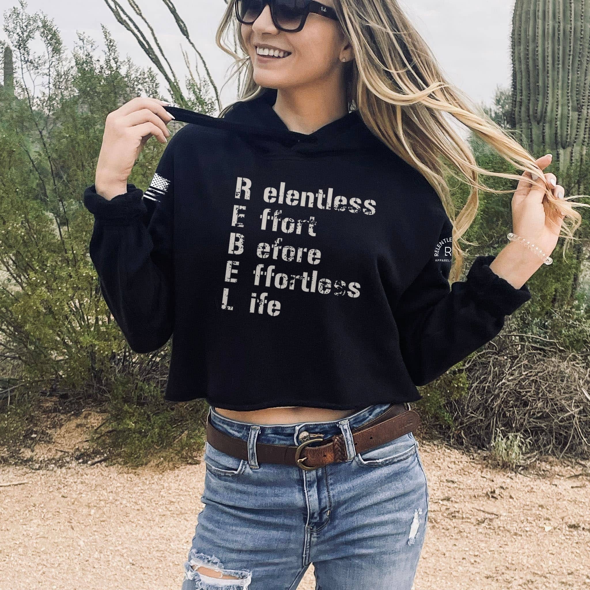Relentless Effort Before Effortless Life | B&W | Front | Women's Cropp ...
