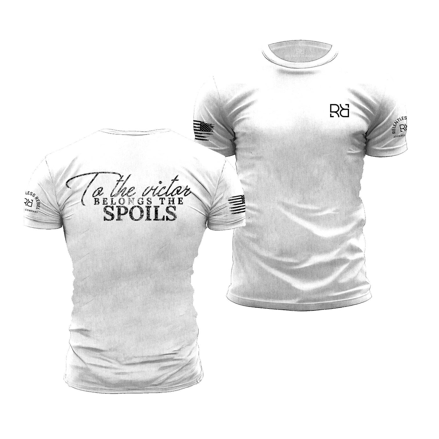 Relentless White To the Victor Belong the Spoils | Premium Men's Tee