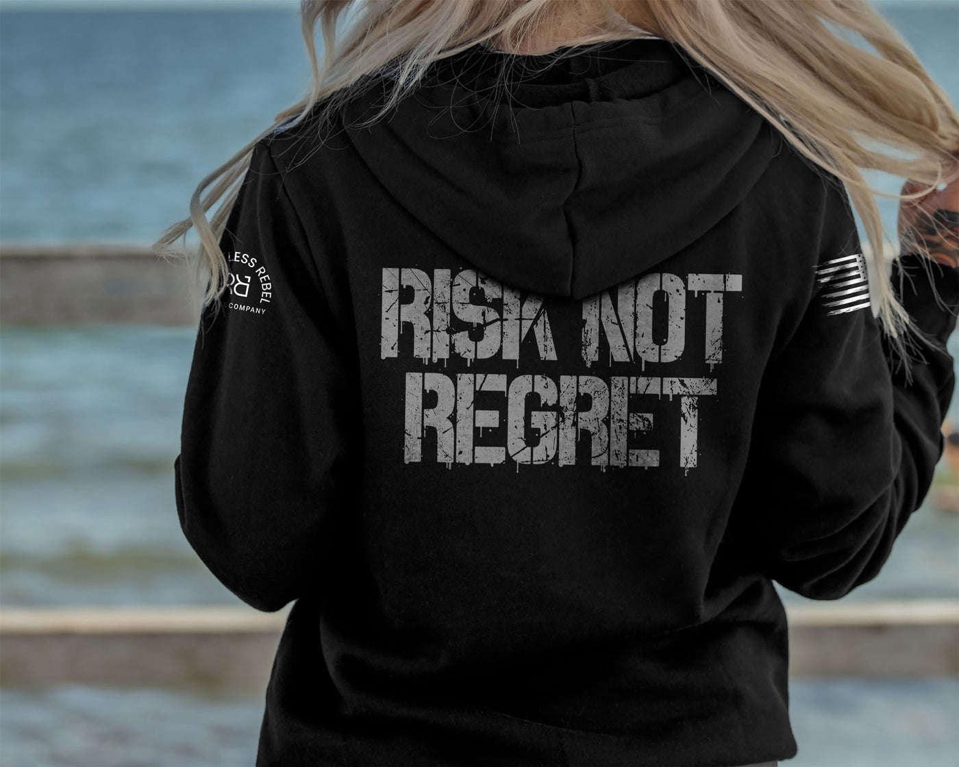 Risk Not Regret | B&W | Women's Hoodie