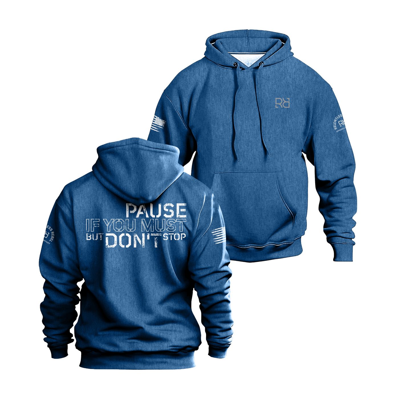 Royal Heather Pause if you must Men's Hoodie