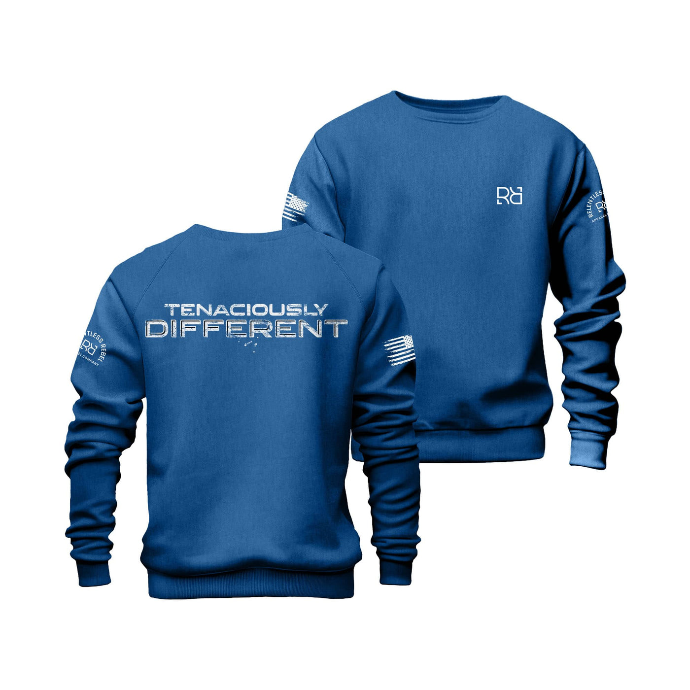 Royal Heather Tenaciously Different Crew Neck Sweatshirt