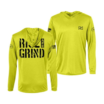 Safety Green Rise and Grind Men's Long Sleeve Dry Fit