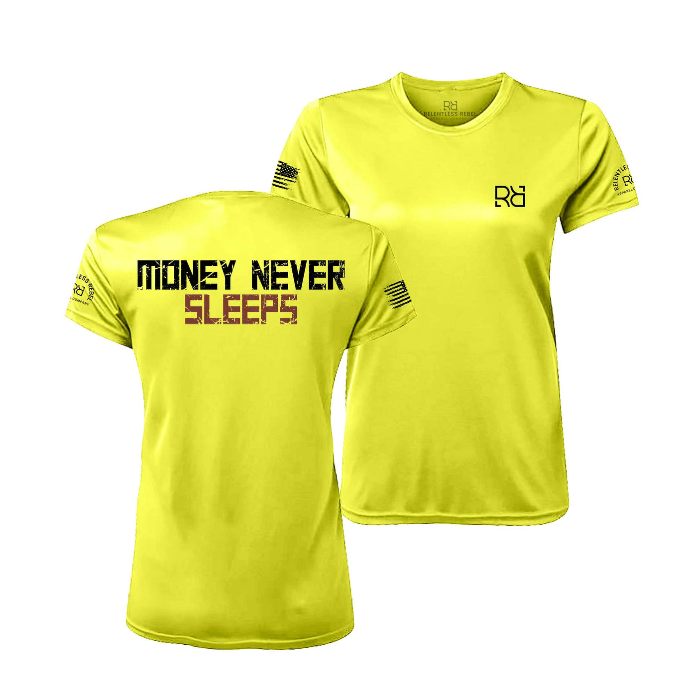 Safety Green Money Never Sleeps Women's Dri Fit