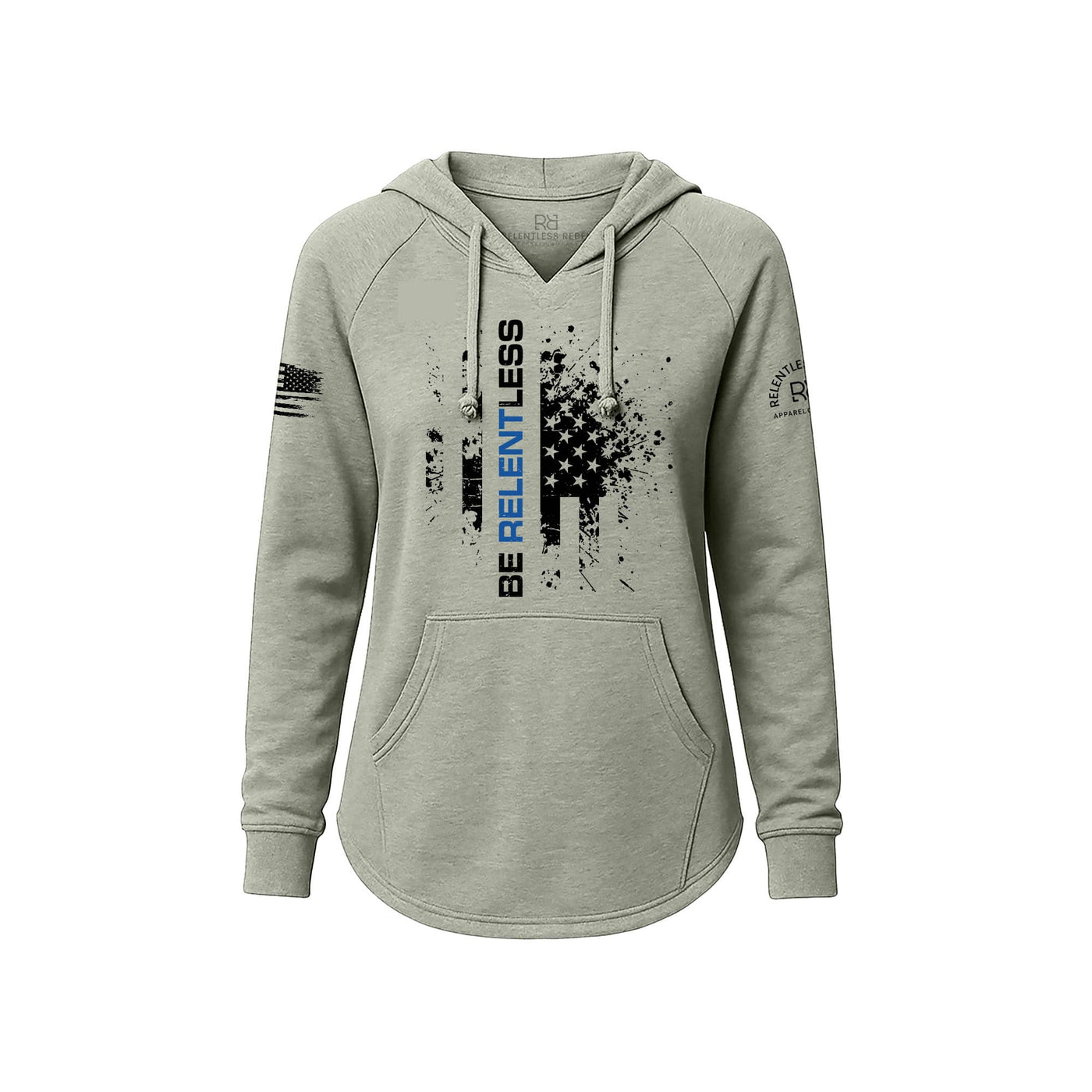 Sage Women's Wave Hoodie with the Be Relentless Law Enforcement Edition on the front