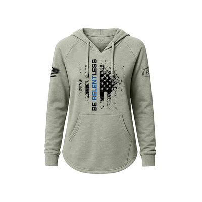 Sage Women's Wave Hoodie with the Be Relentless Law Enforcement Edition on the front