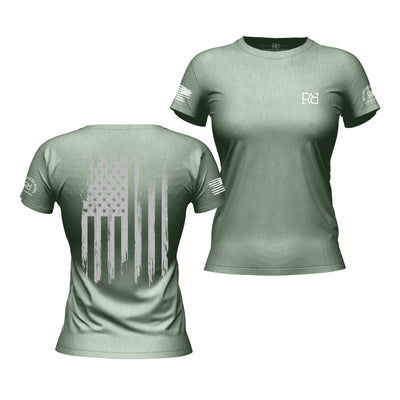 Sage Rebel Patriot Flag Women's Tee