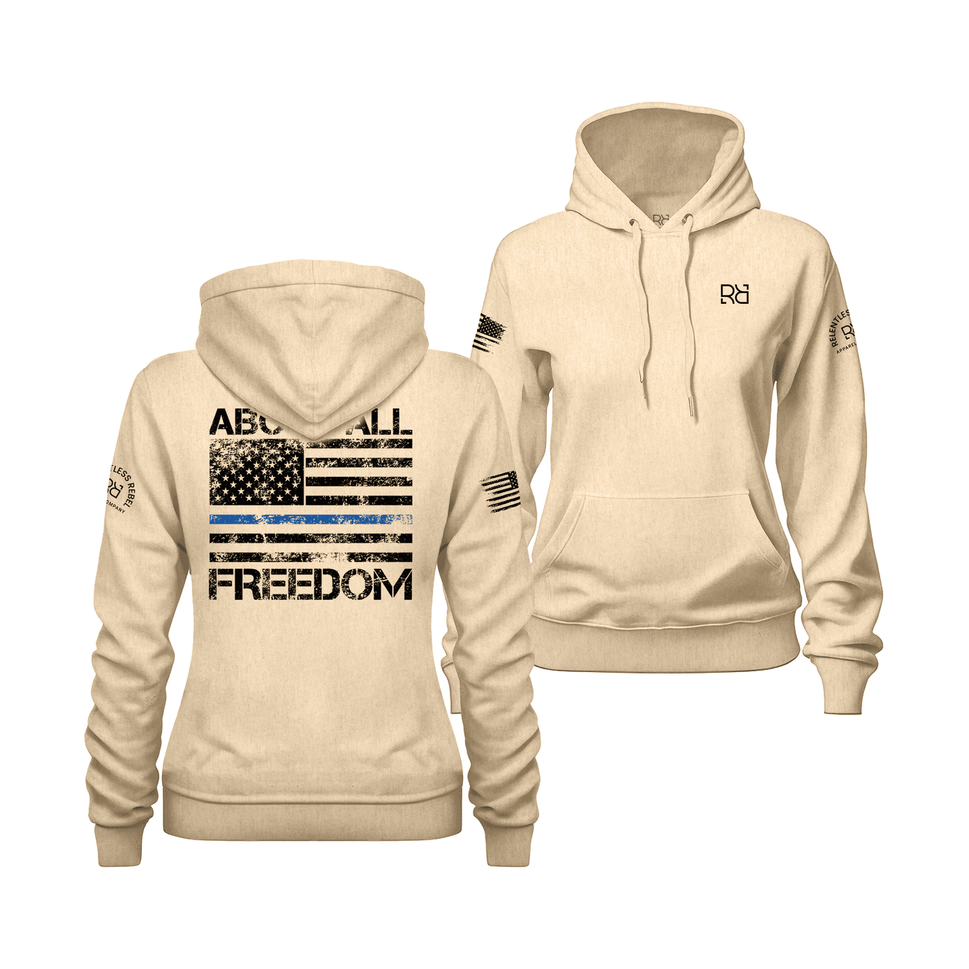 Above All -  Freedom | Blue Stripe | Women's Hoodie