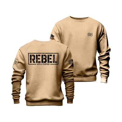 Sandstone Rebel with a Purpose Crew Neck Sweatshirt