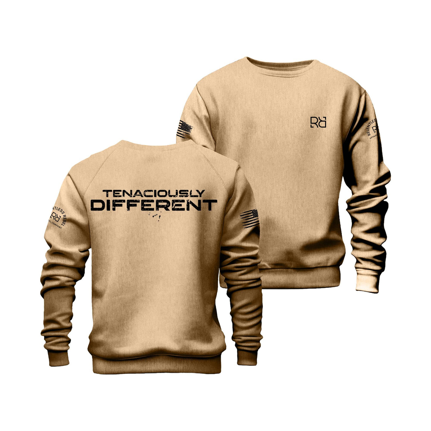 Sandstone Tenaciously Different Crew Neck Sweatshirt