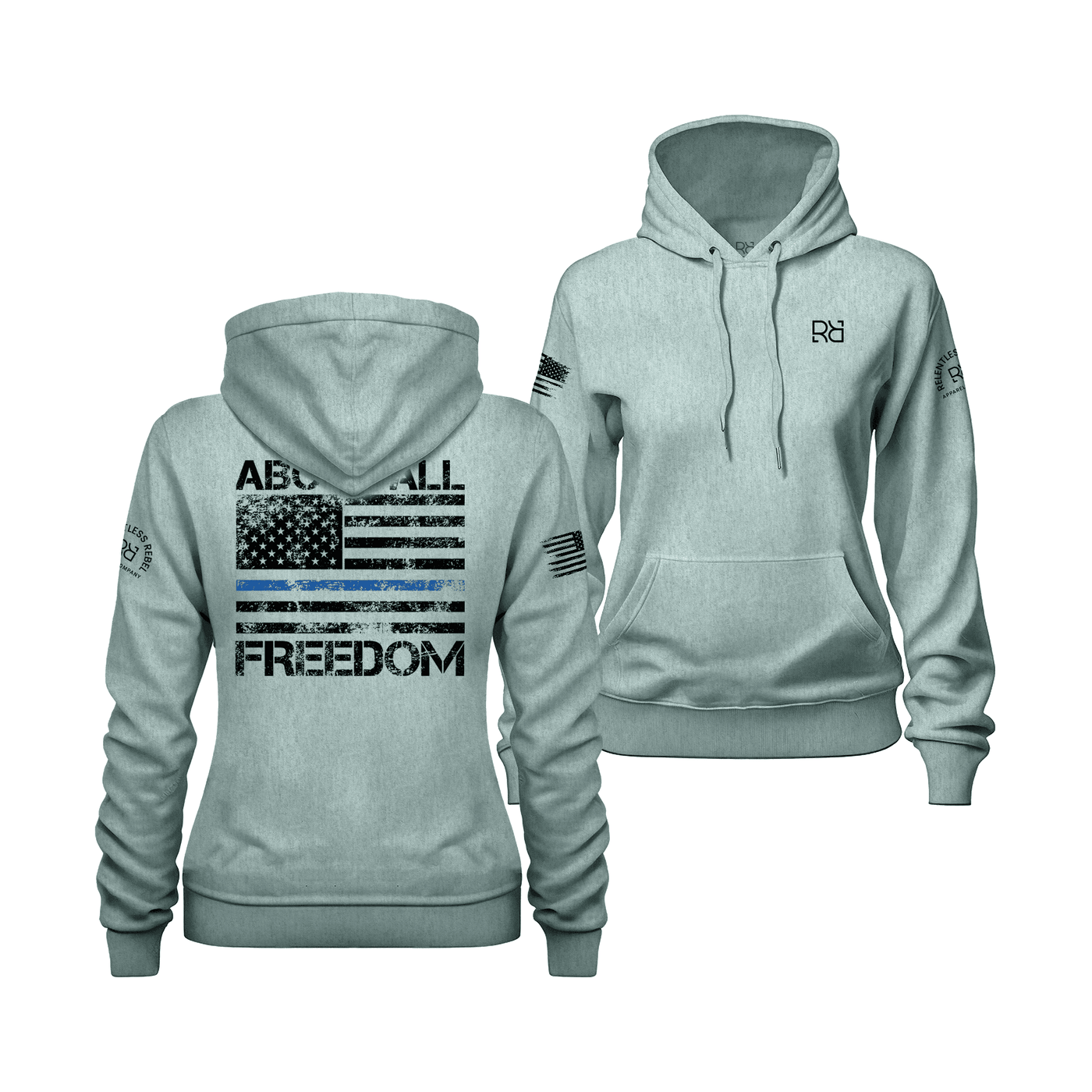 Above All -  Freedom | Blue Stripe | Women's Hoodie