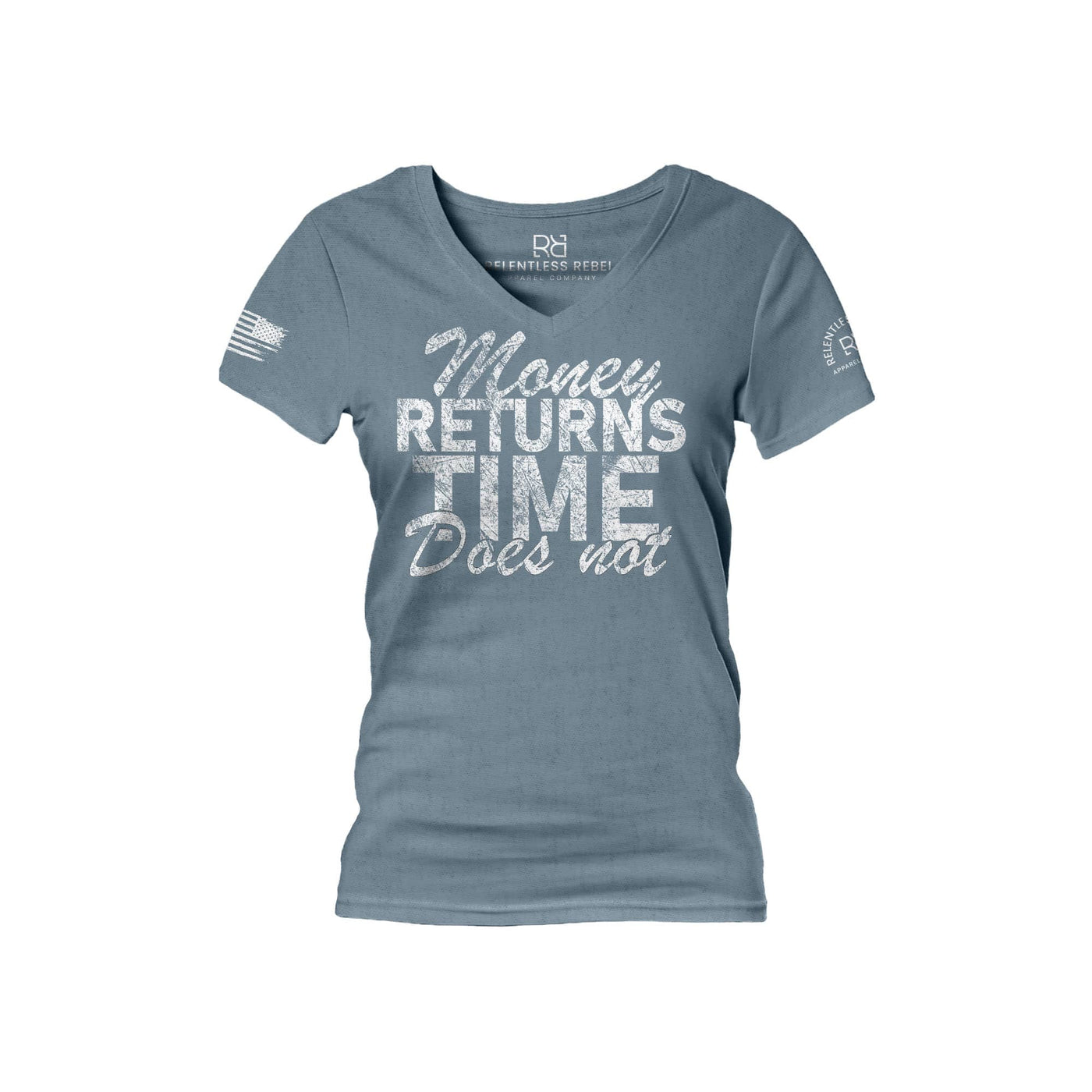 Slate Money Returns Time Does Not Women's V-Neck Tee