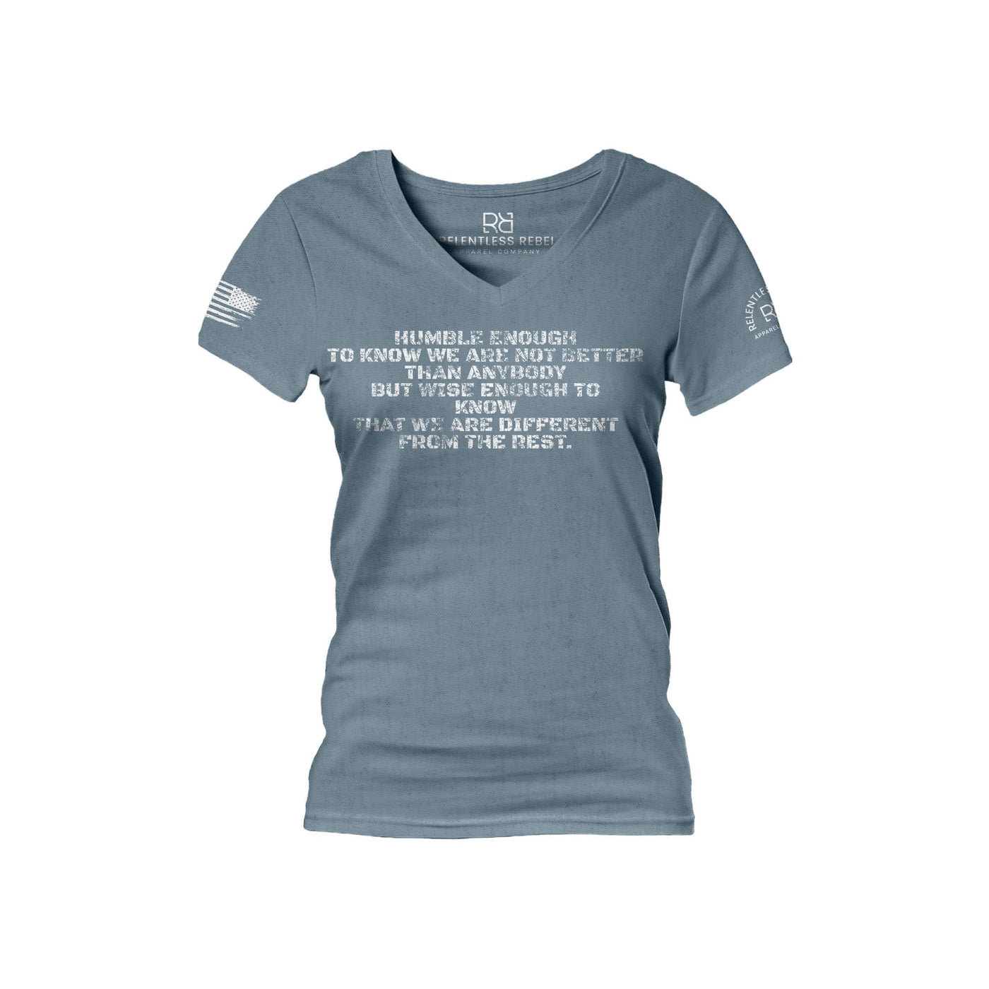 Slate Humble Enough to Know Women's V-Neck Tee