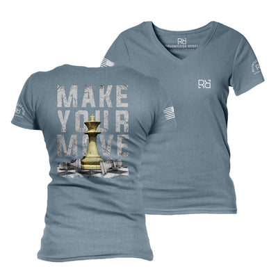 Slate Make Your Move Women's V-Neck Tee